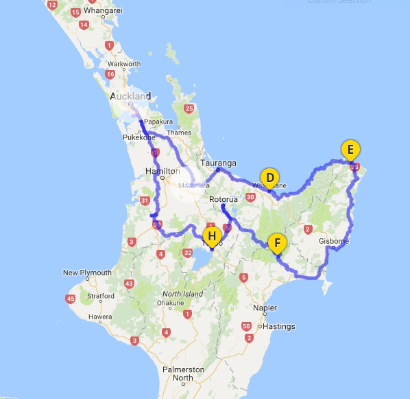 6 day tour incl Taupo